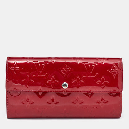 LOUIS VUITTON Pomme D'amour Monogram Vernis Sarah Wallet