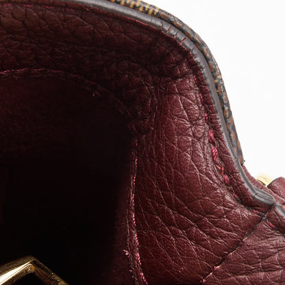 LOUIS VUITTON Bordeaux Damier Ebene Canvas Brittany Bag