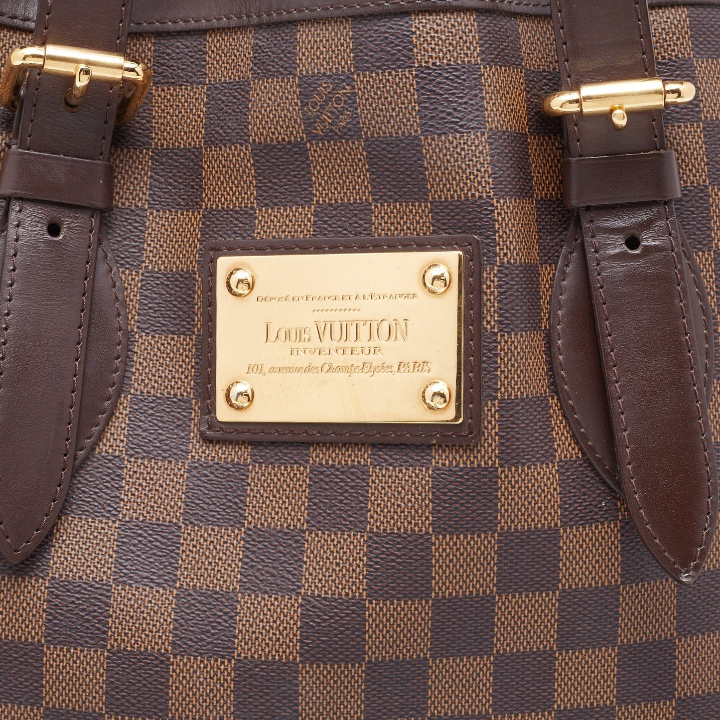 LOUIS VUITTON Damier Ebene Canvas Hampstead MM Bag