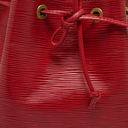 LOUIS VUITTON Red Epi Leather Petit Noe Bag