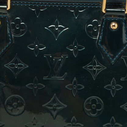 LOUIS VUITTON Bleu Nuit  Monogram Vernis Alma GM Bag