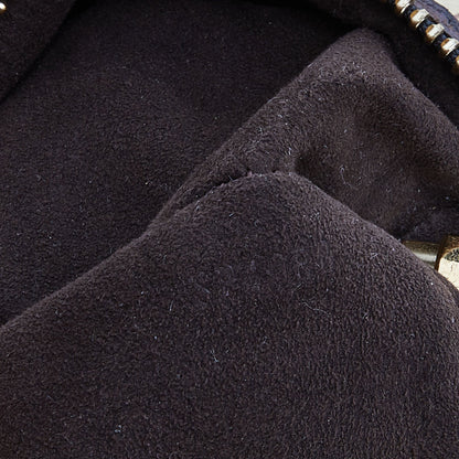 LOUIS VUITTON Black Monogram Mahina Leather L Bag
