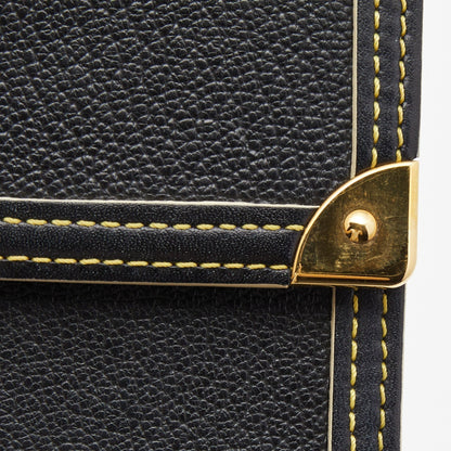 LOUIS VUITTON Black Leather Porte Tresor International Wallet