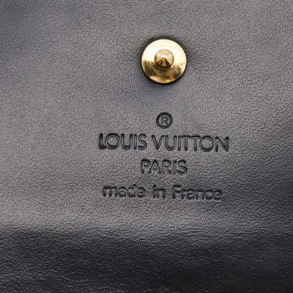 LOUIS VUITTON Black Leather Porte Tresor International Wallet