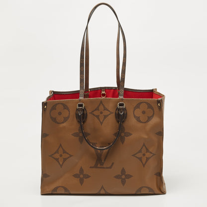 LOUIS VUITTON Monogram Reverse Giant Canvas OnTheGo GM Bag