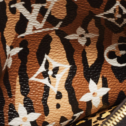 LOUIS VUITTON Black Monogram Giant Canvas Jungle Double Zip Pochette
