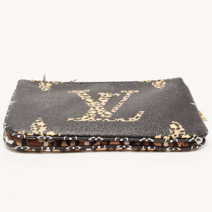 LOUIS VUITTON Black Monogram Giant Canvas Jungle Double Zip Pochette