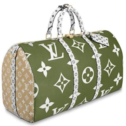 Louis Vuitton Keepall Bandouliere 50 Giant Monogram Green/Beige