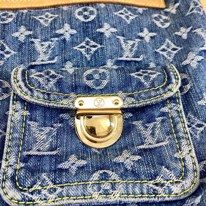 LOUIS VUITTON Denim Monogram Denim Baggy GM Bag