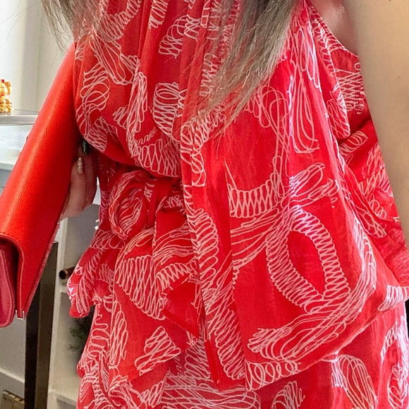 CHANEL red Cotton dress