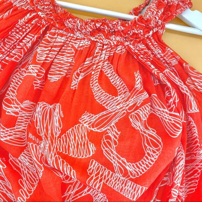 CHANEL red Cotton dress