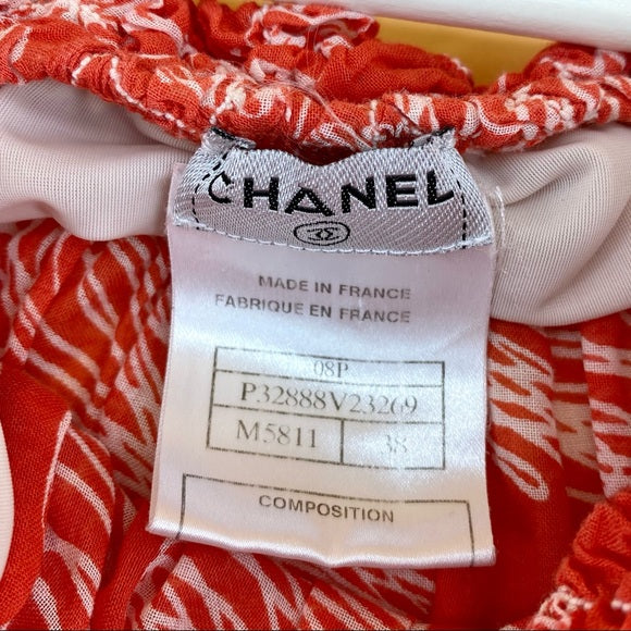 CHANEL red Cotton dress