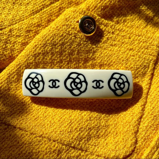 CHANEL vintage Camellia hair barrette