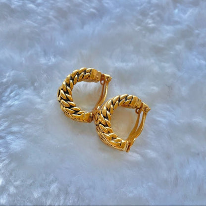 CHANEL vintage gold earrings