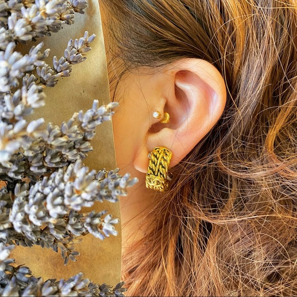 CHANEL vintage gold earrings