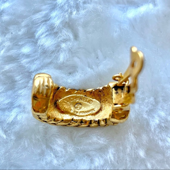 CHANEL vintage gold earrings