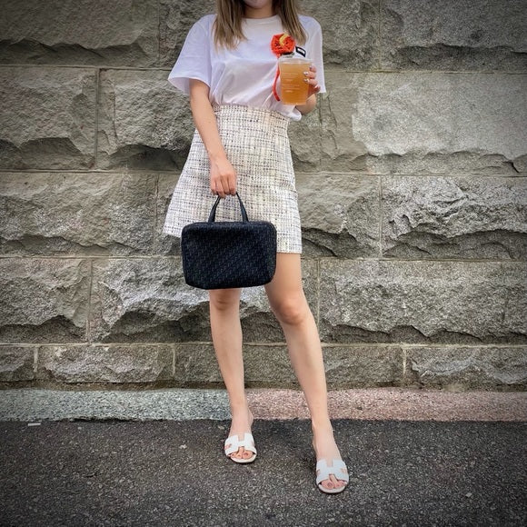 DIOR black monogram handbag