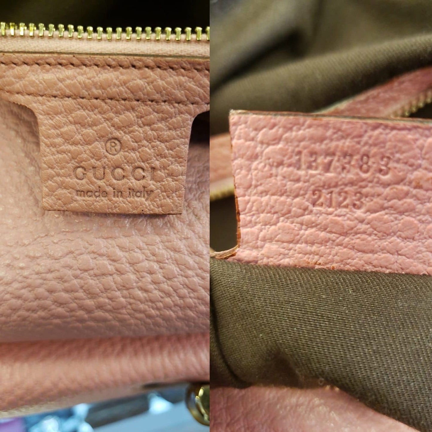 GUCCI Calfskin Bamboo Top Handle Bag Pink