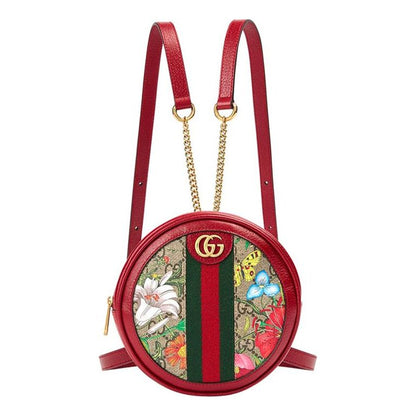 (WMNS) GUCCI Ophidia GG Flora Mini Backpack 'Red' 598661-92YBC-8722