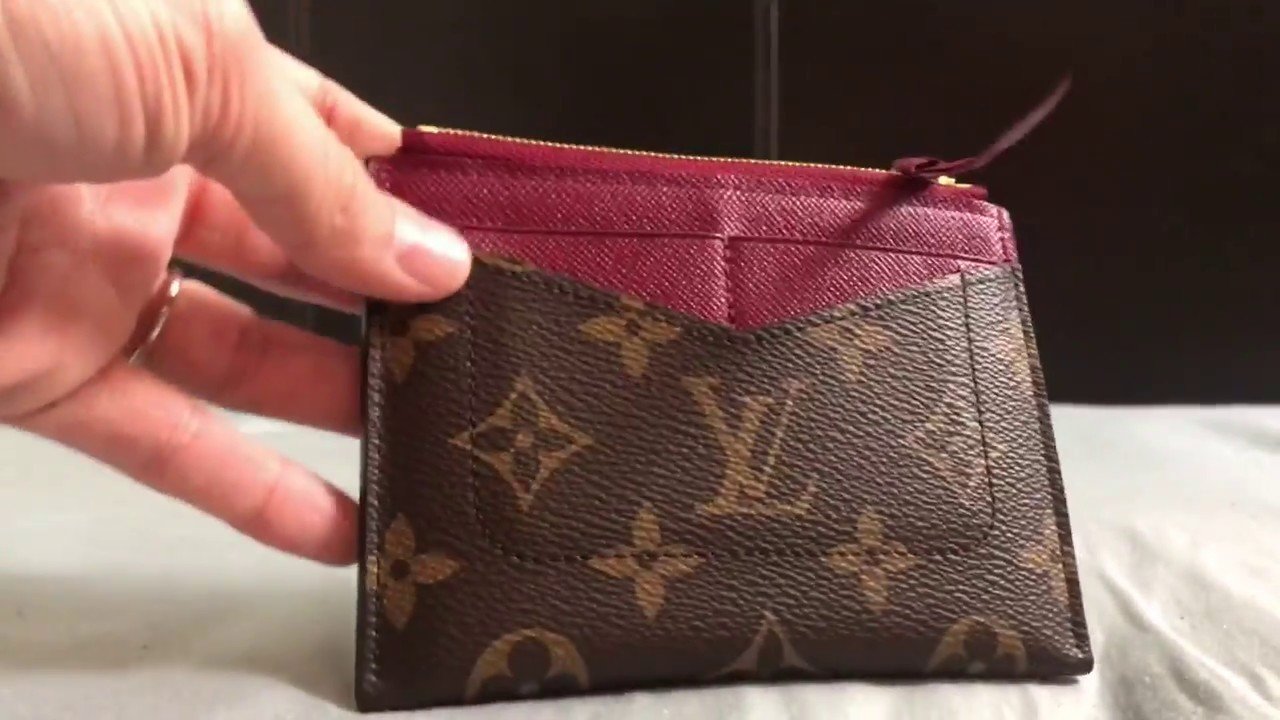Louis Vuitton Zipped Card Holder Monogram Raisin Purple