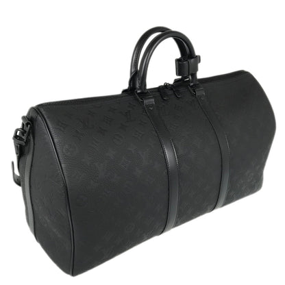 LOUIS VUITTON Monogram Taurillon Clemence keepall Bandouliere 50 Boston bag