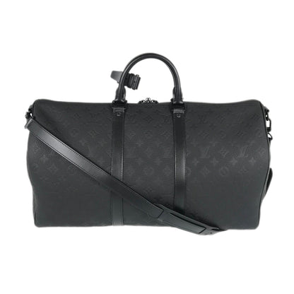LOUIS VUITTON Monogram Taurillon Clemence keepall Bandouliere 50 Boston bag