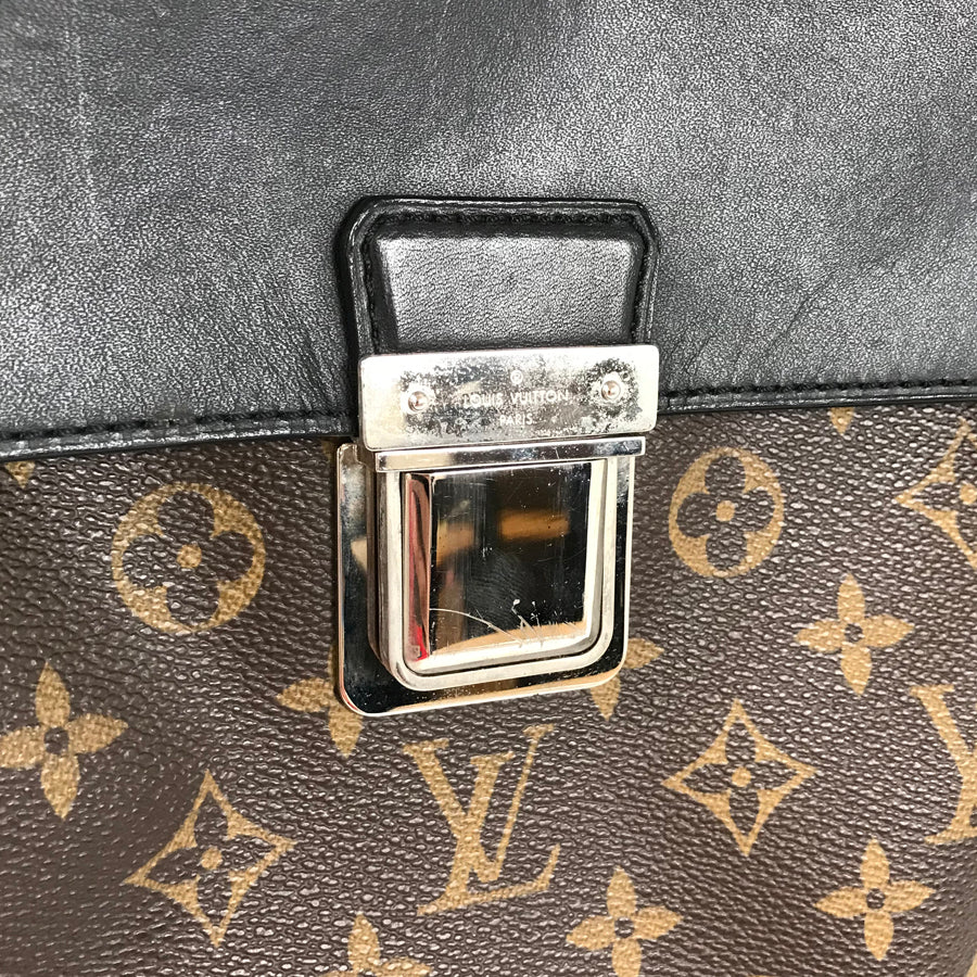 LOUIS VUITTON Monogram Macassar Soft Briefcase M56719 Briefcase