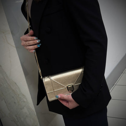 Christian Dior Diorama Croisière patent leather Wallet on Chain TWS