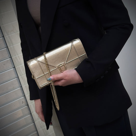 Christian Dior Diorama Croisière patent leather Wallet on Chain TWS