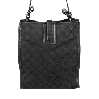 Gucci Vintage Black GG Short Strap Shoulder Bag