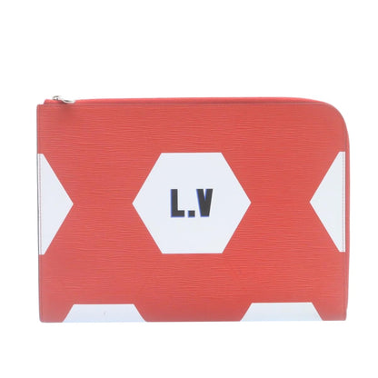 LOUIS VUITTON Epi Pochette Jules GM Clutch Bag Red M63232 LV Auth 34660A