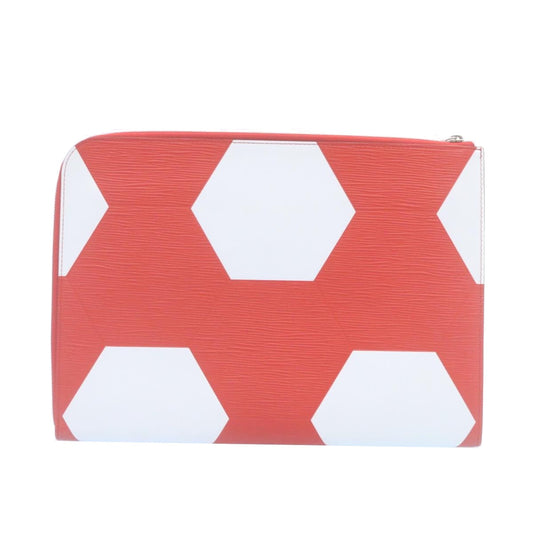 LOUIS VUITTON Epi Pochette Jules GM Clutch Bag Red M63232 LV Auth 34660A