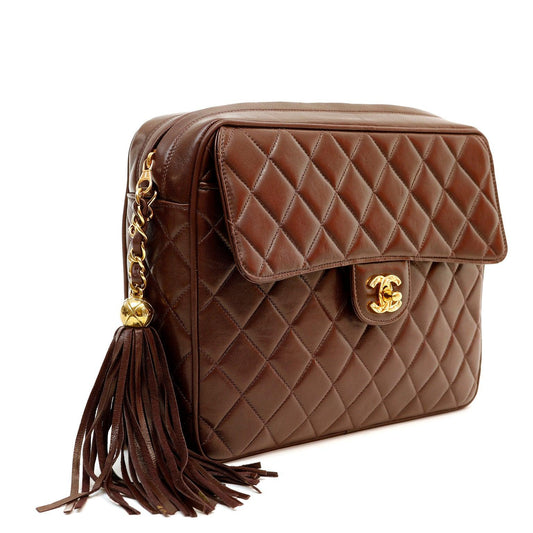 Chanel Chocolate   Camera Bag w/ Gold Hardware