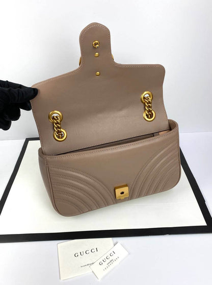 Gucci GG Marmont small cross-body bag flesh color