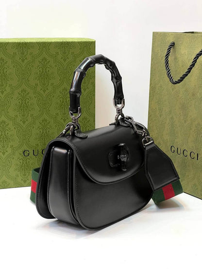 Gucci Bamboo 1947 mini top handle bag black