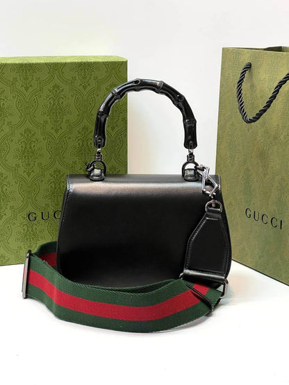 Gucci Bamboo 1947 mini top handle bag black