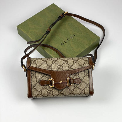 Gucci Horsebit 1955 mini bag  GG Supreme canvas