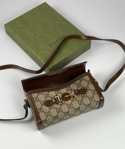 Gucci Horsebit 1955 mini bag  GG Supreme canvas