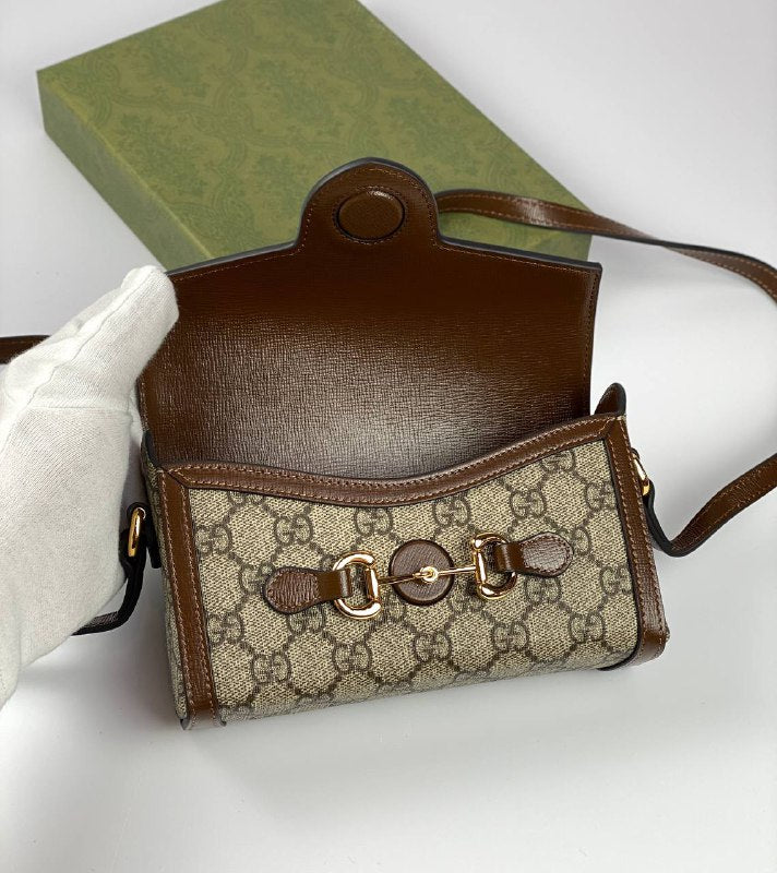 Gucci Horsebit 1955 mini bag  GG Supreme canvas