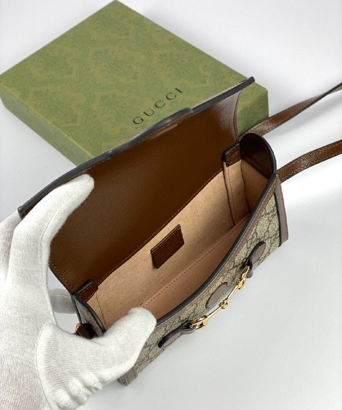 Gucci Horsebit 1955 mini bag  GG Supreme canvas