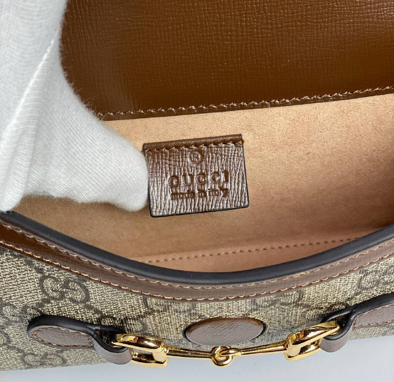 Gucci Horsebit 1955 mini bag  GG Supreme canvas