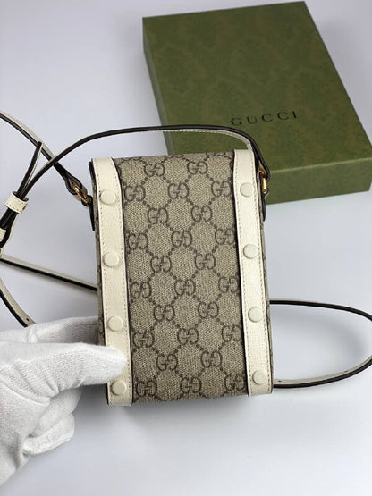 Gucci Horsebit 1955 mini bag white
