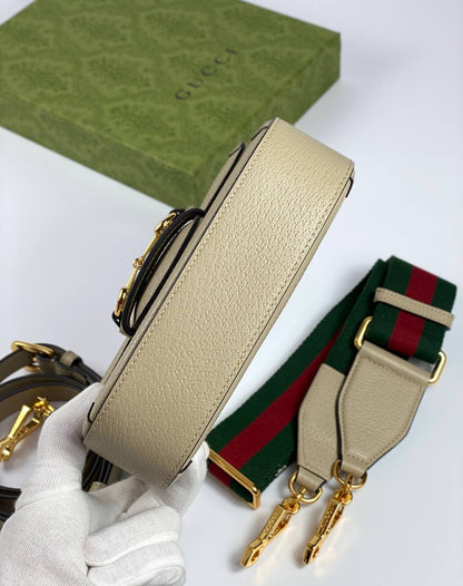 Gucci Horsebit 1955 shoulder bag white