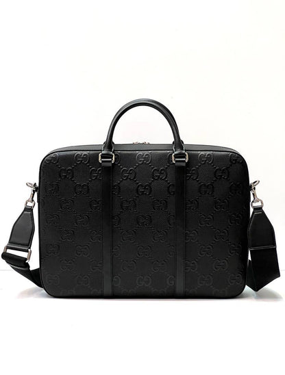Gucci GG embossed Men's briefcase black