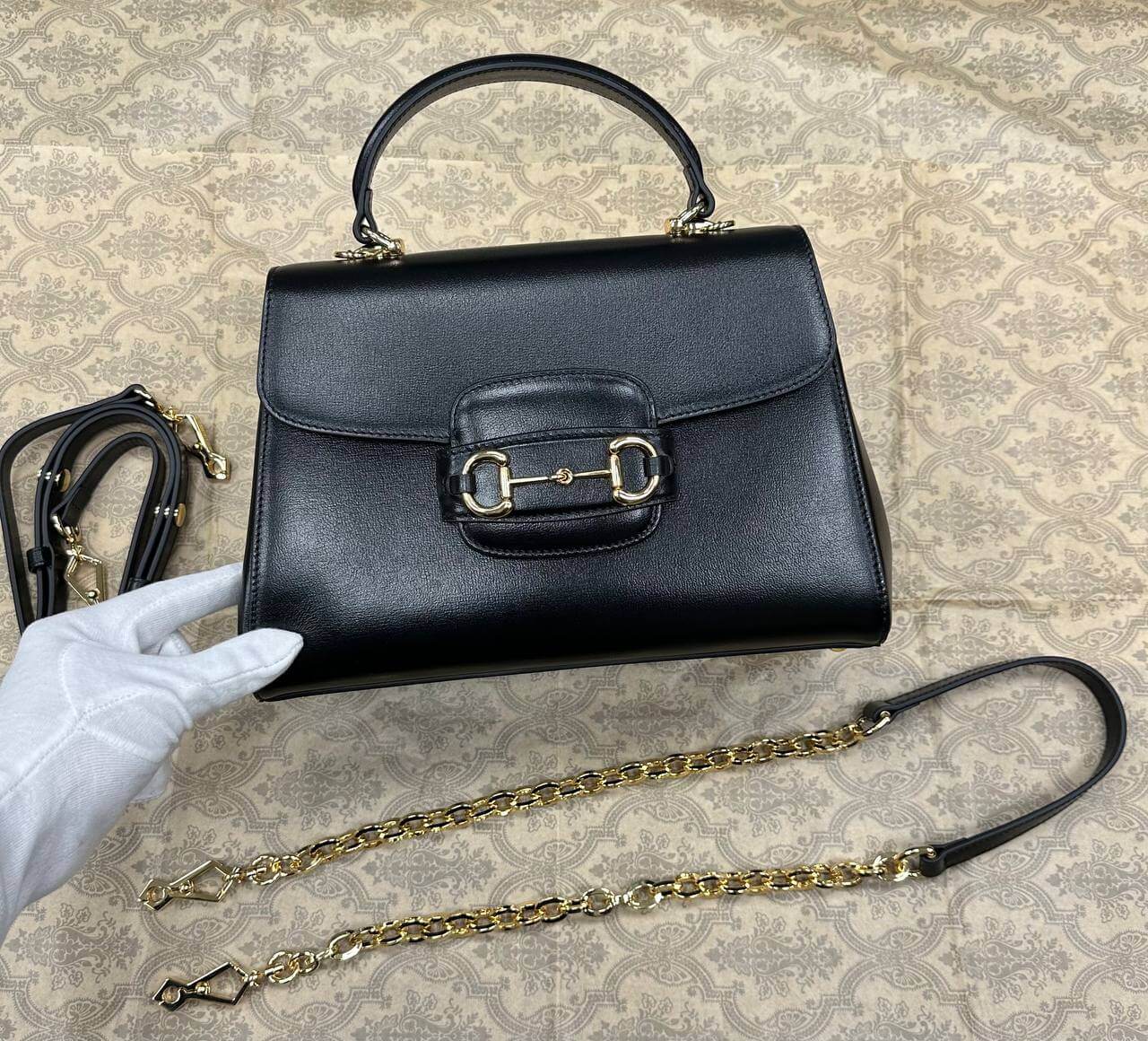 Gucci Horsebit 1955 medium bag black
