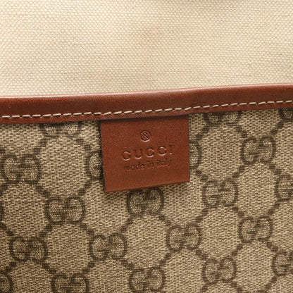 Gucci GG Supreme Sherry Line Handbag Tote Bag Pvc Leather Beige Brown Multicolor 880200