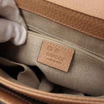 Gucci Interlocking G Handbag Leather Beige 2way 880584