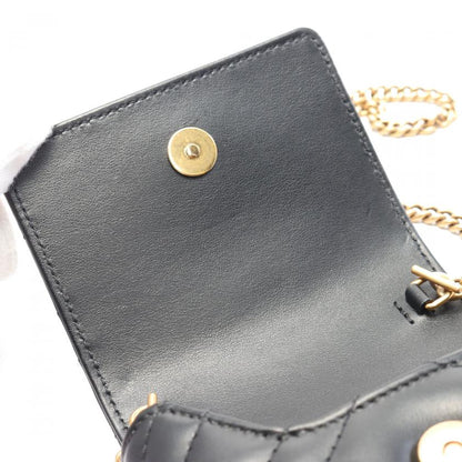 Gucci GG Marmont Chain Shoulder Bag Leather Black