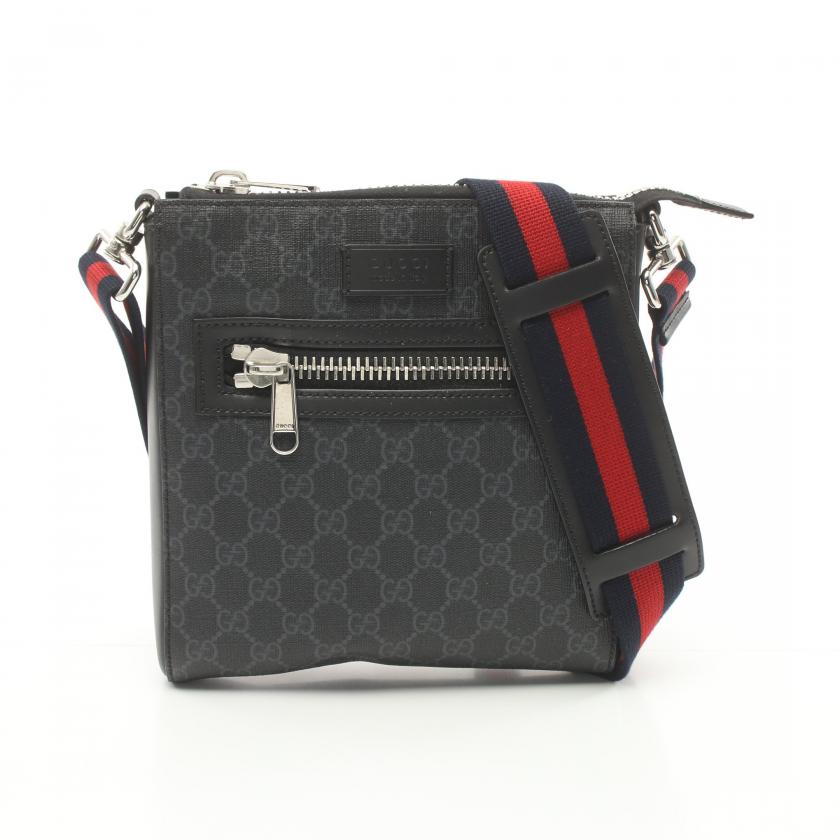 GUCCI GG Supreme Small Messenger bag Shoulder bag PVC leather black multicolor 881991