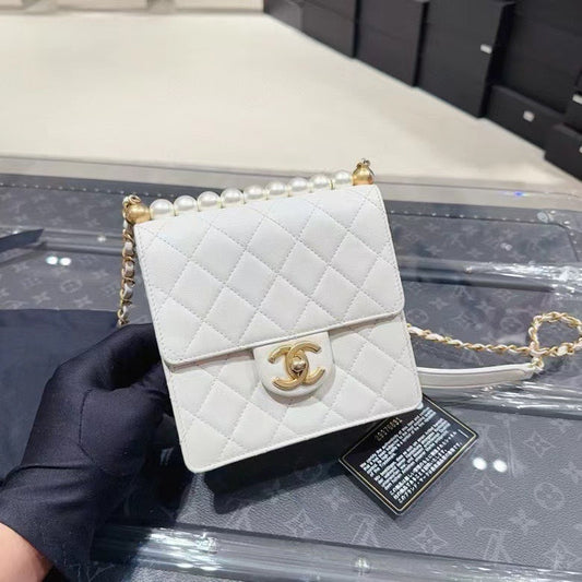 Chanel CF Pearl Bag 15*17cm with Card